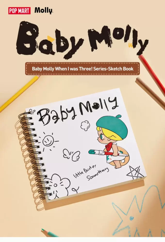 ¡Bebé Molly cuando tenía tres años! Serie: Cuaderno de bocetos