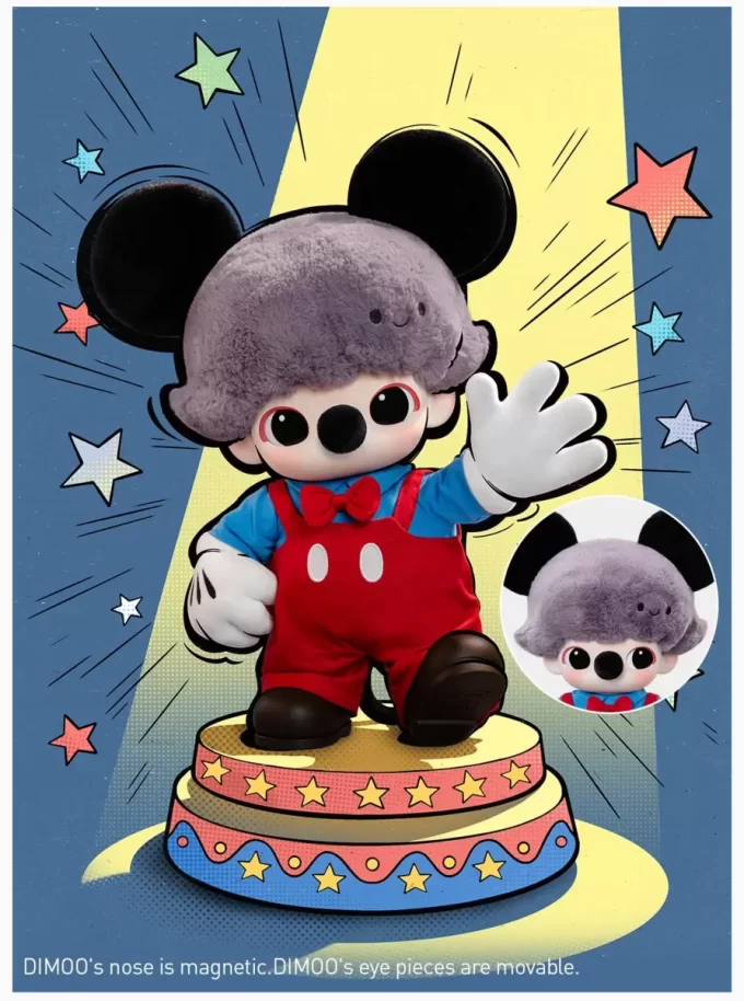 Bolsa de peluche de vinilo de Mickey de la serie DIMOO WORLD × DISNEY