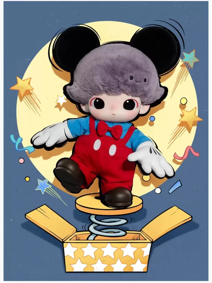 Bolsa de peluche de vinilo de Mickey de la serie DIMOO WORLD × DISNEY
