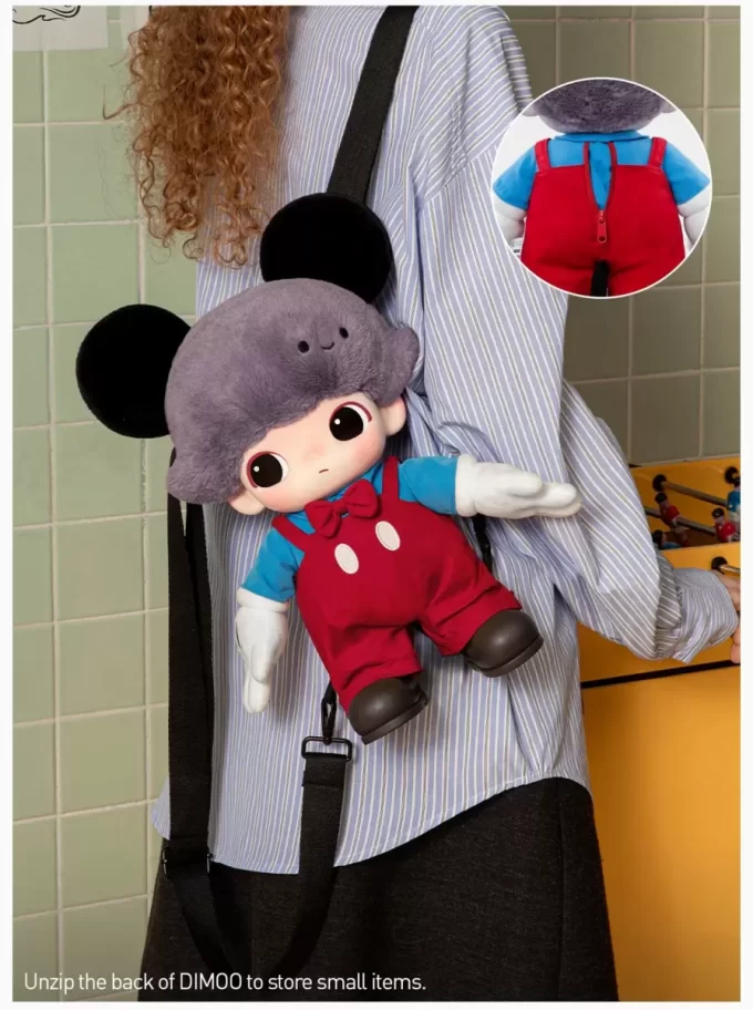 Bolsa de peluche de vinilo de Mickey de la serie DIMOO WORLD × DISNEY