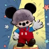 Bolsa de peluche de vinilo de Mickey de la serie DIMOO WORLD × DISNEY
