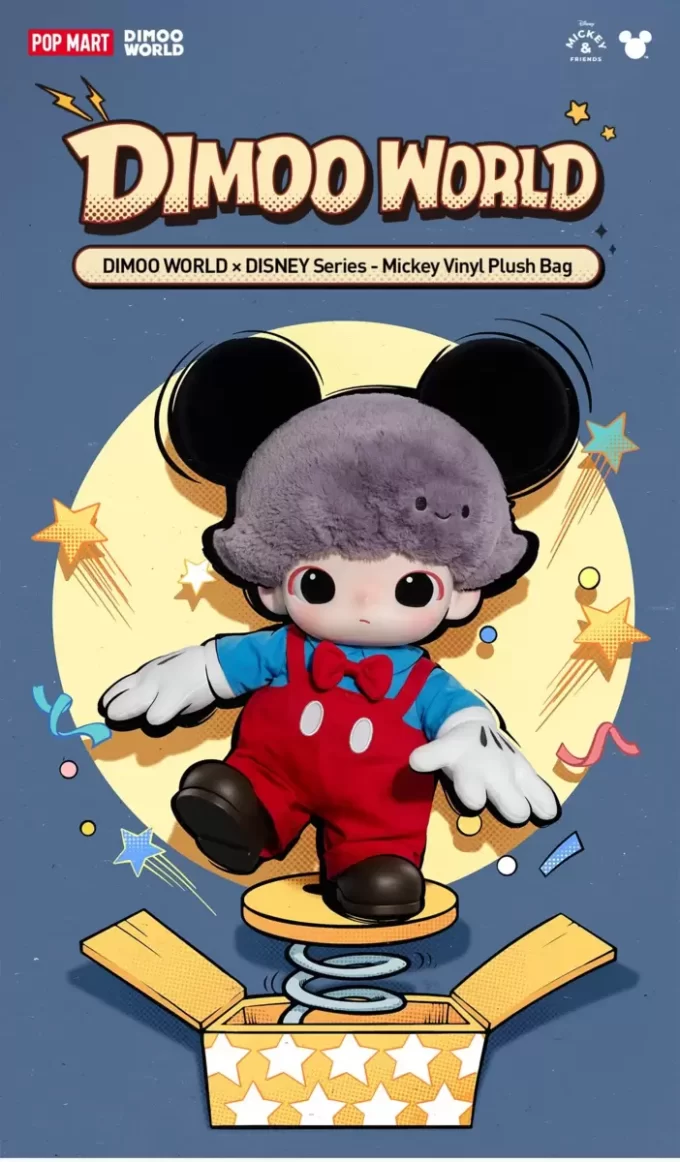 Bolsa de peluche de vinilo de Mickey de la serie DIMOO WORLD × DISNEY