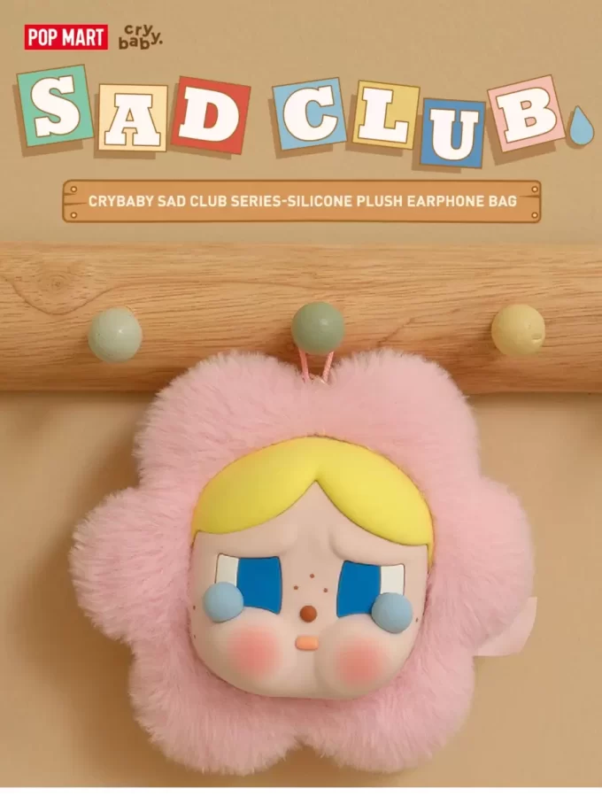 Bolsa de silicona para auriculares de peluche CRYBABY Sad Club Series