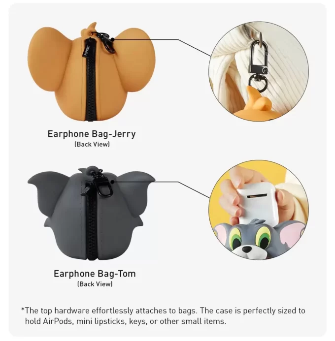 Bolsa para auriculares de la serie 100.º aniversario de MOLLY X Warner Bros. (Tom y Jerry)