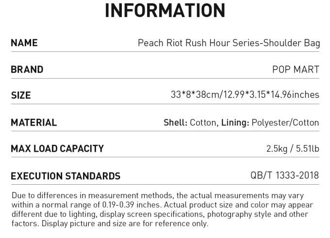 Bolso de hombro de la serie Rush Hour de Peach Riot