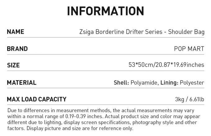 Bolso de hombro Zsiga Borderline Drifter Series