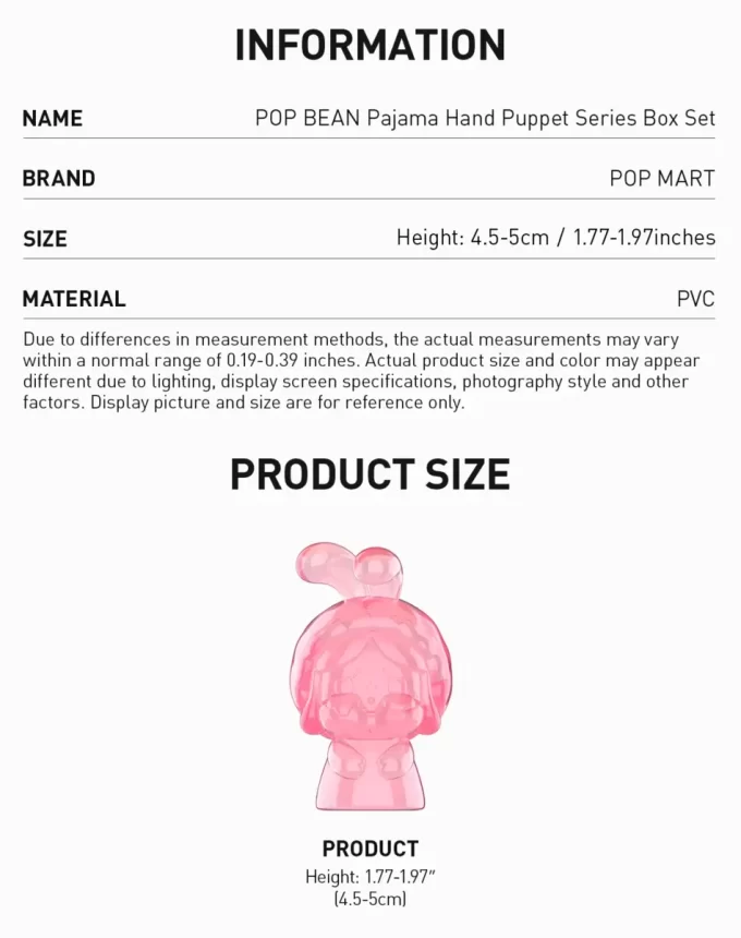 Caja de marionetas de mano de pijama POP BEAN