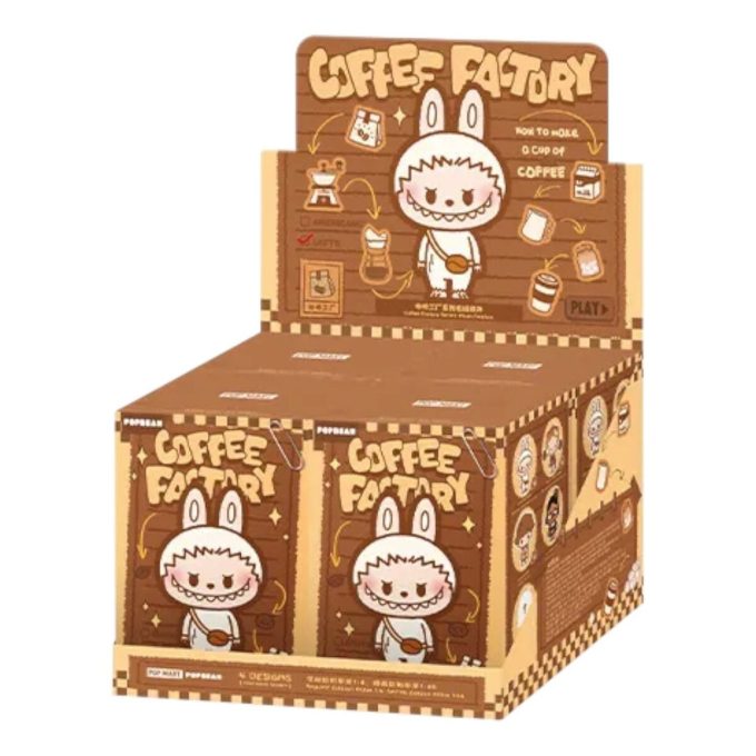 Caja sellada con colgante de peluche de la fábrica de café Pop Bean (4 cajas sorpresa)