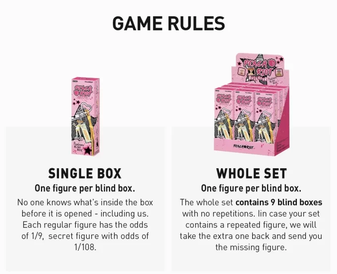 Caja sorpresa con colgante de la serie Rush Hour de Peach Riot