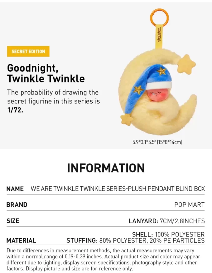 Caja sorpresa con colgante de peluche de la serie We Are Twinkle Twinkle