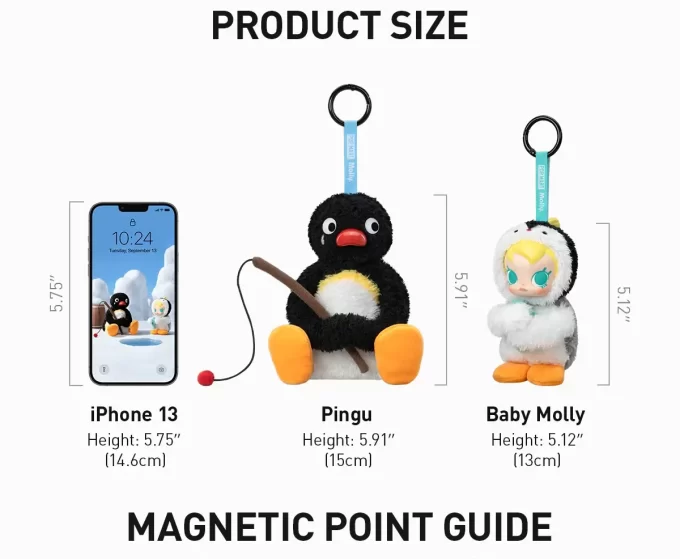 Caja sorpresa con colgante de peluche de vinilo de la serie Baby Molly × Pingu Happy Fishing Caja sorpresa con colgante de peluche de vinilo de la serie Baby Molly × Pingu Happy Fishing