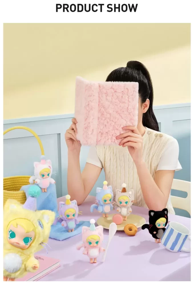 Caja sorpresa con colgante de peluche de vinilo de la serie Baby Molly Pocket Friends