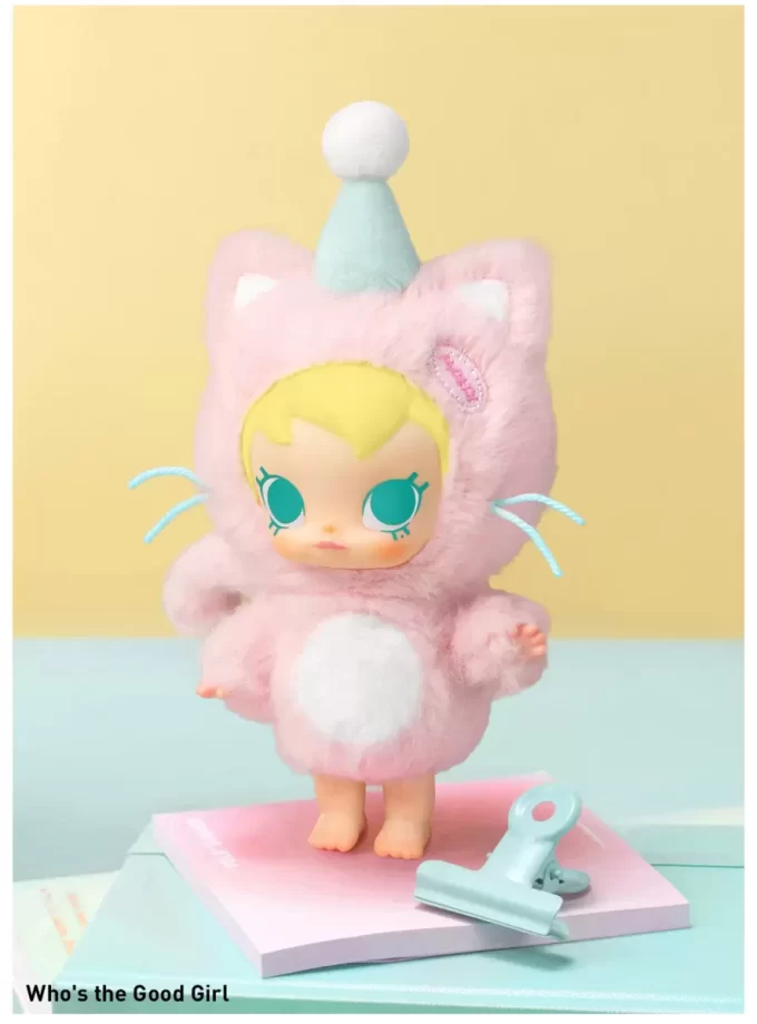 Caja sorpresa con colgante de peluche de vinilo de la serie Baby Molly Pocket Friends