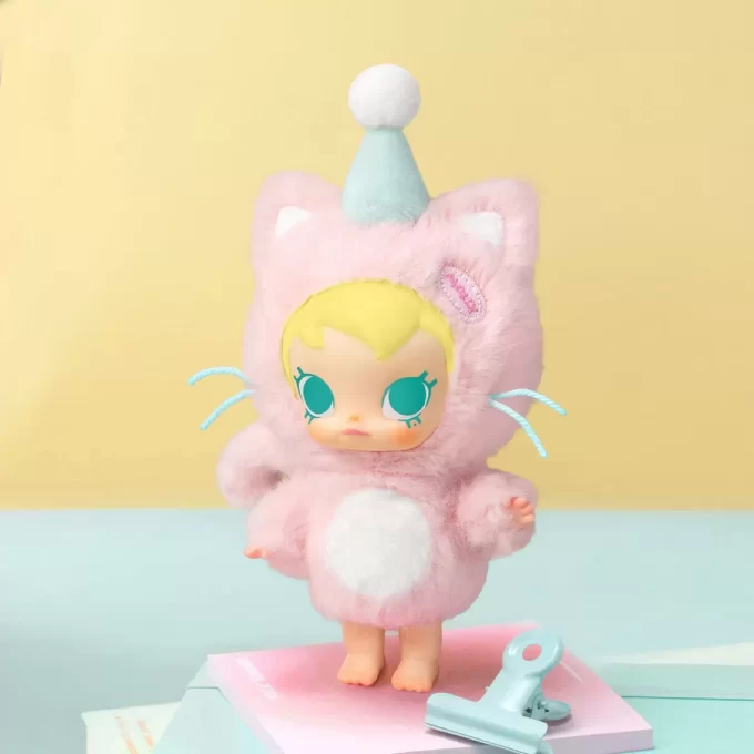 Caja sorpresa con colgante de peluche de vinilo de la serie Baby Molly Pocket Friends