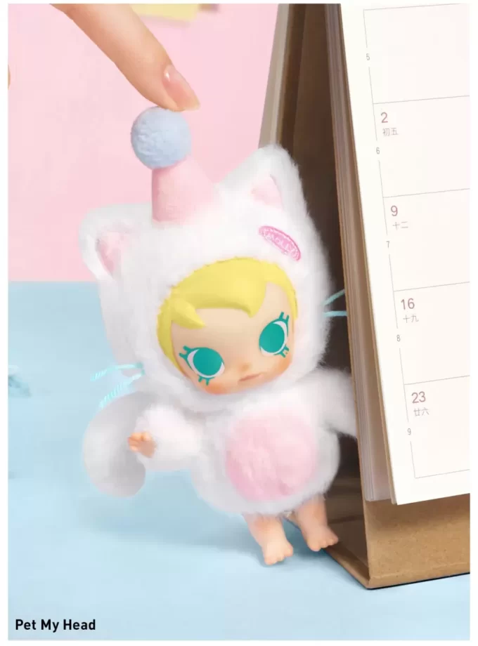 Caja sorpresa con colgante de peluche de vinilo de la serie Baby Molly Pocket Friends