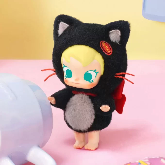 Caja sorpresa con colgante de peluche de vinilo de la serie Baby Molly Pocket Friends