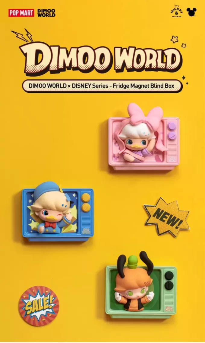 Caja sorpresa con imán para nevera de la serie DIMOO WORLD × DISNEY Caja sorpresa con imán para nevera de la serie DIMOO WORLD × DISNEY