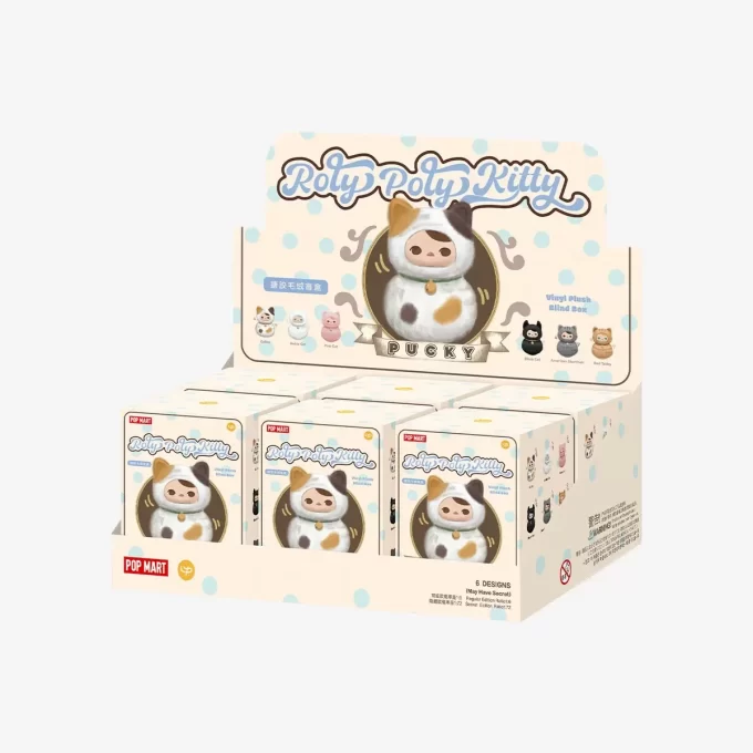 Caja sorpresa de peluche de vinilo de la serie PUCKY Roly-Poly Kitty