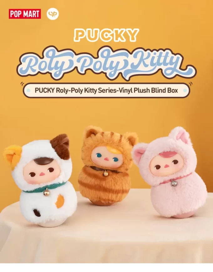 Caja sorpresa de peluche de vinilo de la serie PUCKY Roly-Poly Kitty