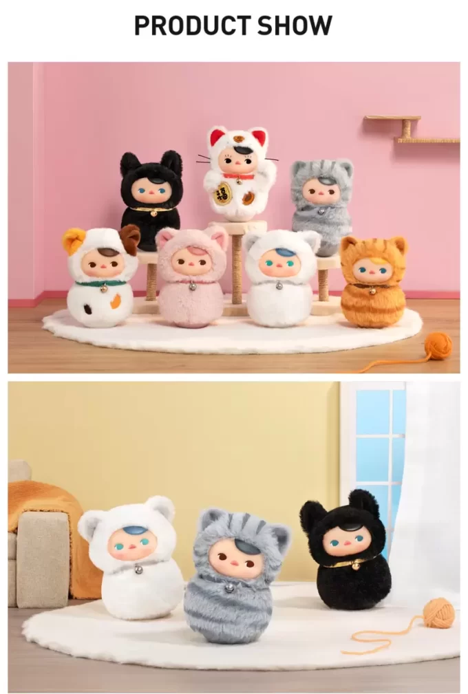 Caja sorpresa de peluche de vinilo de la serie PUCKY Roly-Poly Kitty