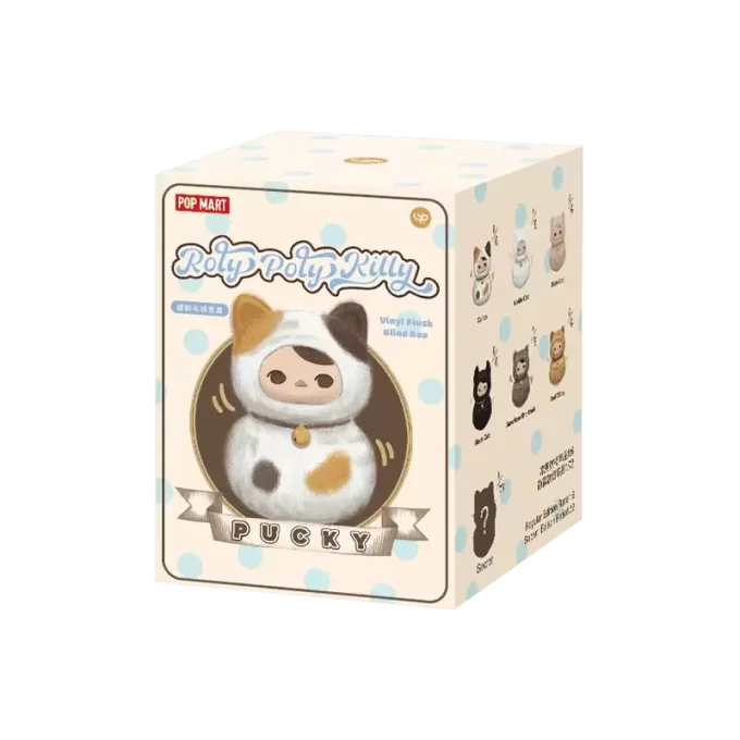 Caja sorpresa de peluche de vinilo de la serie PUCKY Roly-Poly Kitty