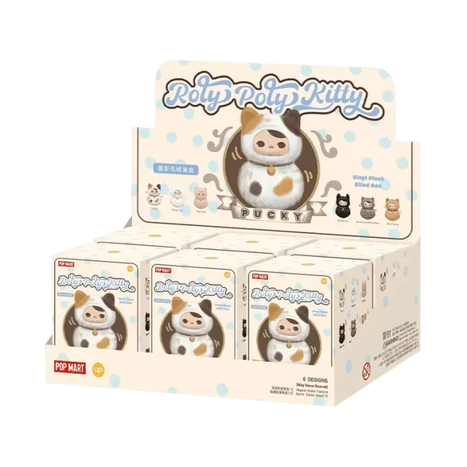 Caja sorpresa de peluche de vinilo de la serie PUCKY Roly-Poly Kitty