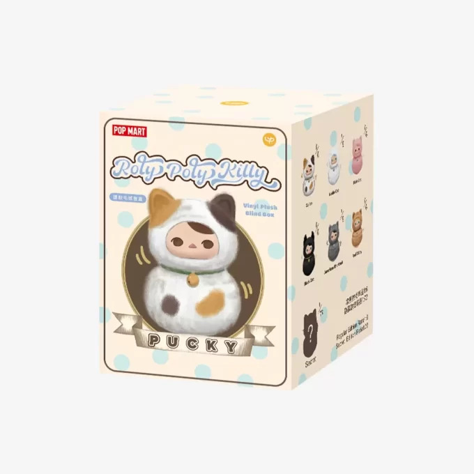 Caja sorpresa de peluche de vinilo de la serie PUCKY Roly-Poly Kitty