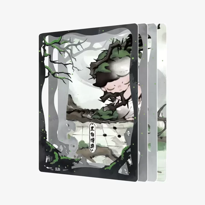 Colección de figuras y tarjetas de arte de la serie Historias en la Copa de DIMOO