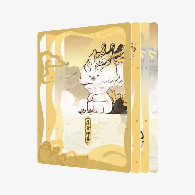 Colección de figuras y tarjetas de arte de la serie Historias en la Copa de DIMOO