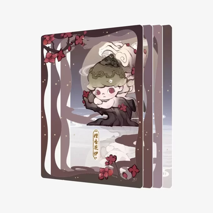Colección de figuras y tarjetas de arte de la serie Historias en la Copa de DIMOO