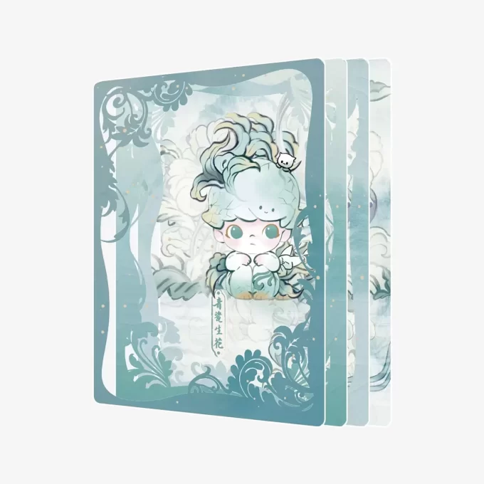 Colección de figuras y tarjetas de arte de la serie Historias en la Copa de DIMOO