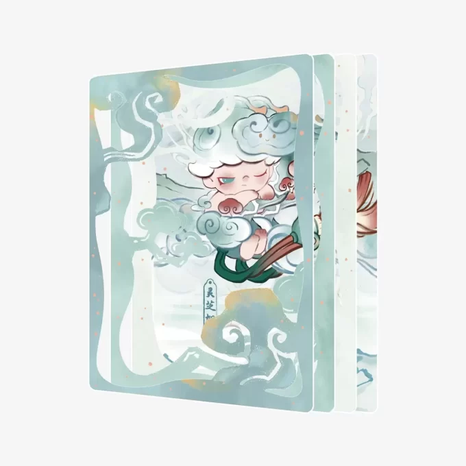 Colección de figuras y tarjetas de arte de la serie Historias en la Copa de DIMOO