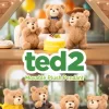 Colgante de peluche de acción de oso de peluche Ted2 Colgante de peluche de acción de oso de peluche Ted2
