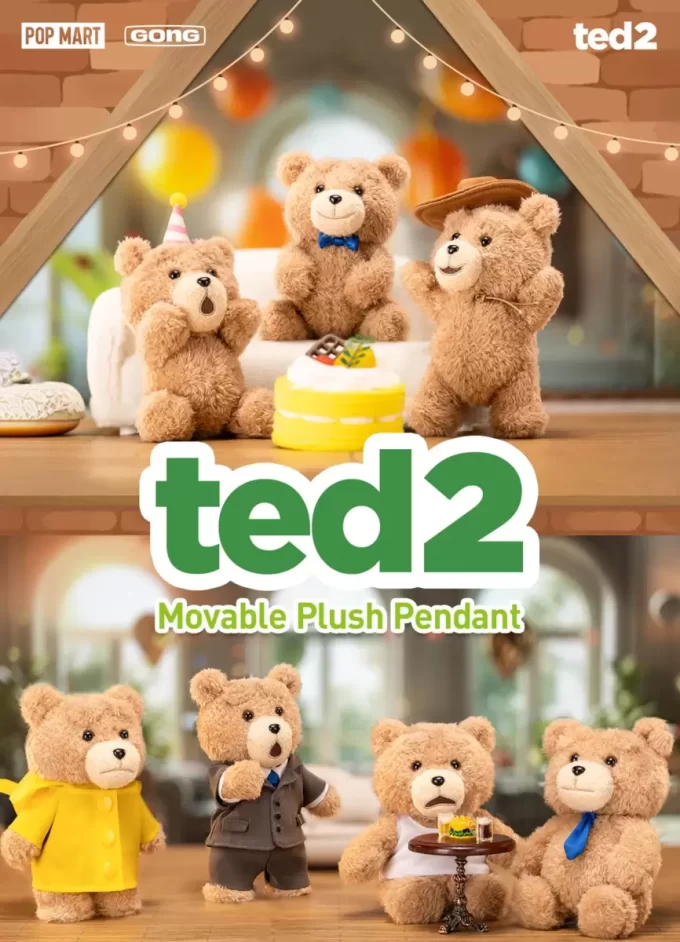 Colgante de peluche de acción de oso de peluche Ted2 Colgante de peluche de acción de oso de peluche Ted2