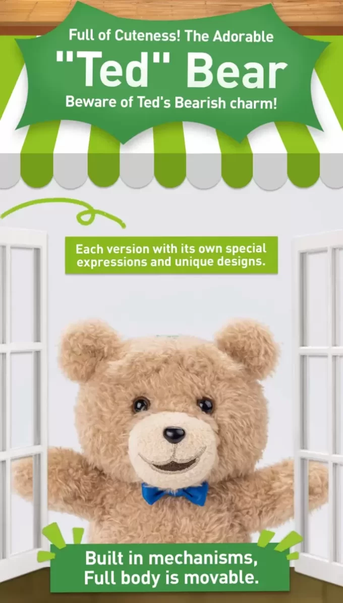 Colgante de peluche de acción de oso de peluche Ted2 Colgante de peluche de acción de oso de peluche Ted2