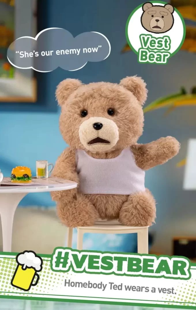 Colgante de peluche de acción de oso de peluche Ted2 Colgante de peluche de acción de oso de peluche Ted2