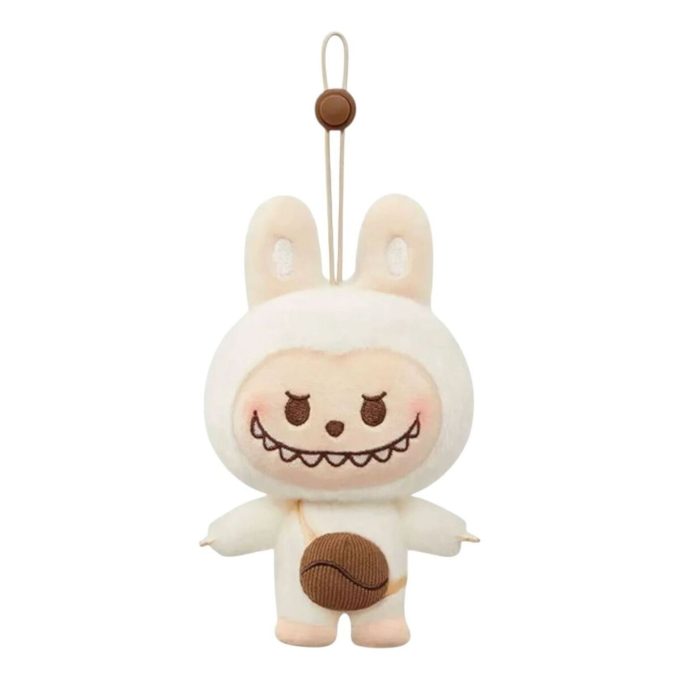 Colgante de peluche de la fábrica de café Pop Bean “Molinillo de café Labubu”