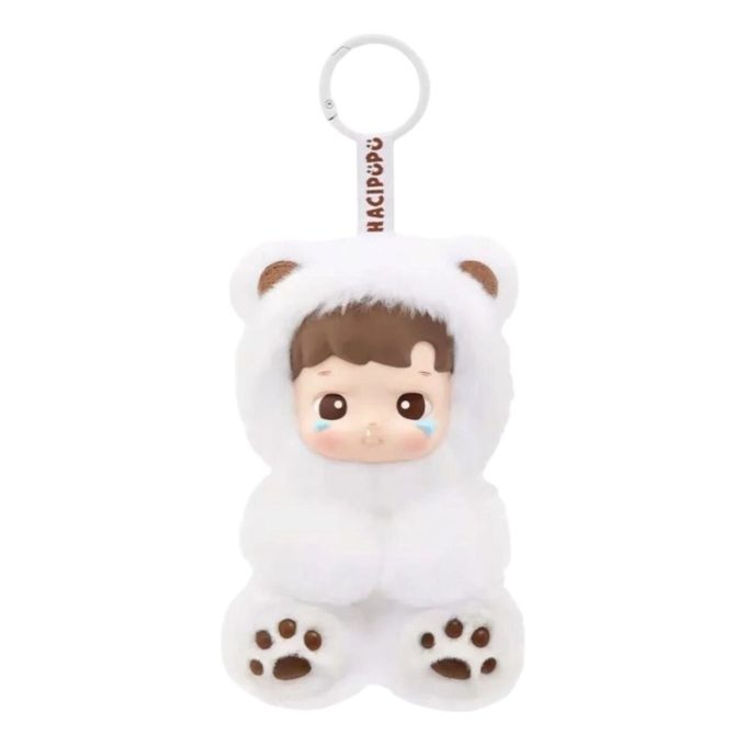 Colgante de peluche de vinilo de osito de goma Hacipupu “Sabor a café con leche”, edición secreta