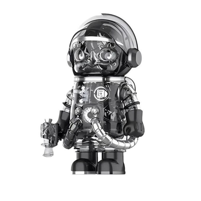 Conjunto Mega Space Molly Black Alienegra de Pop Mart x CLOT 400%