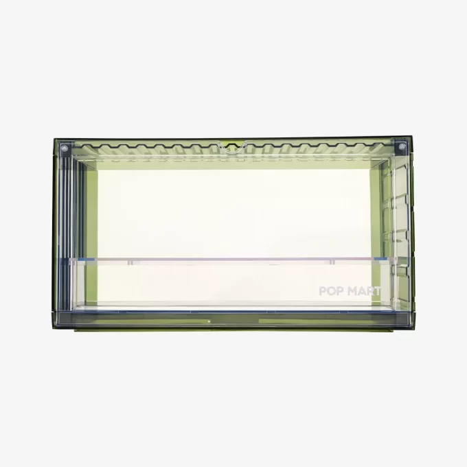 Contenedor de exhibición ensamblado POP MART (verde transparente)