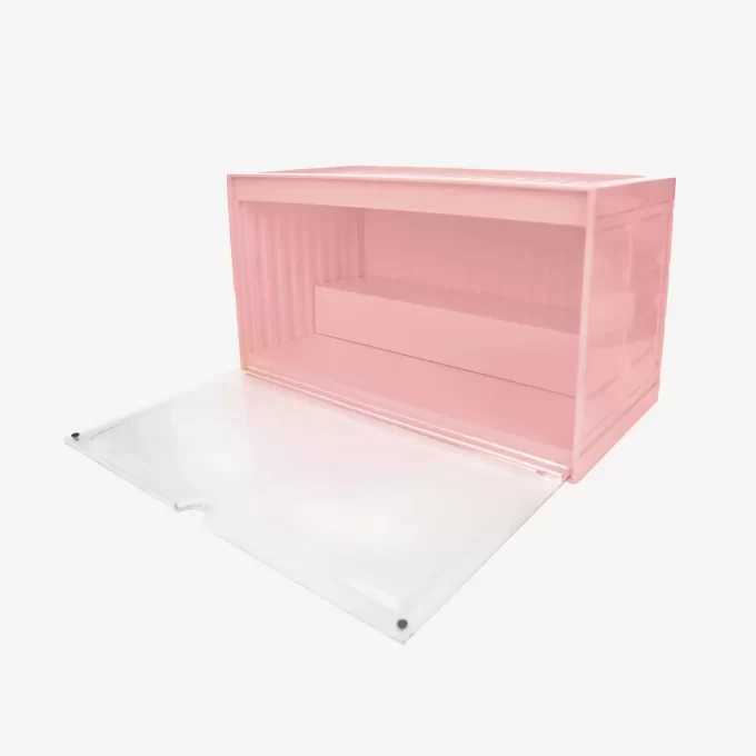 Contenedor de exhibición luminoso POP MART (blanco, amarillo y rosa)