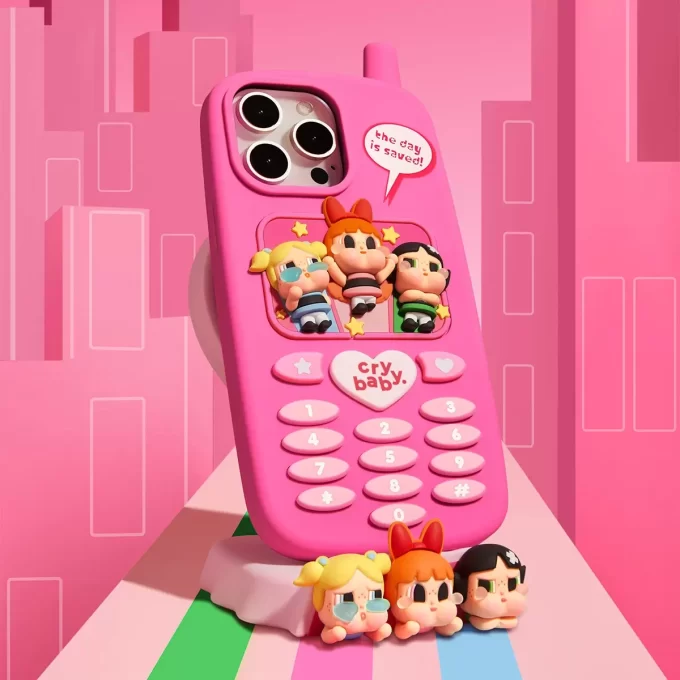 CRYBABY × Serie Las Chicas Superpoderosas – Soporte para teléfono móvil