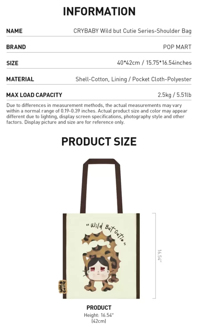 CRYBABY Serie Salvaje Pero Bonita – Bolso de Hombro CRYBABY Serie Salvaje Pero Bonita – Bolso de Hombro
