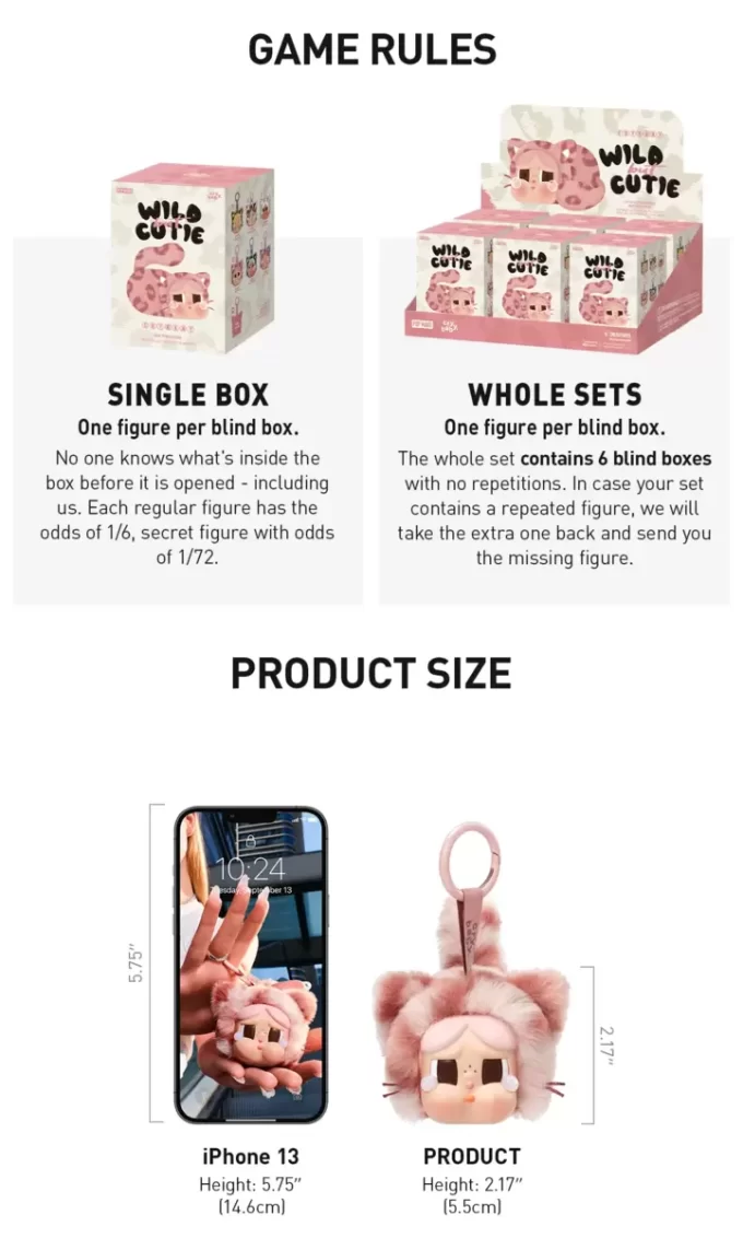 CRYBABY Serie Salvaje pero Lindo – Caja Sorpresa con Colgante de Peluche de Vinilo CRYBABY Serie Salvaje pero Lindo – Caja Sorpresa con Colgante de Peluche de Vinilo