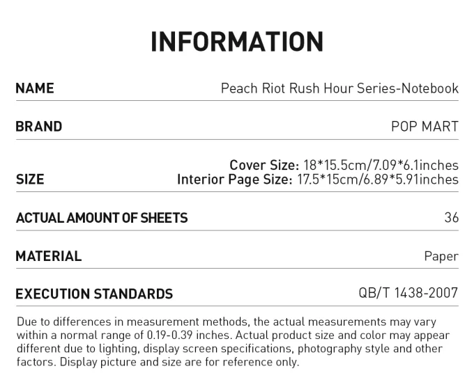 Cuaderno de la serie Rush Hour de Peach Riot Cuaderno de la serie Rush Hour de Peach Riot