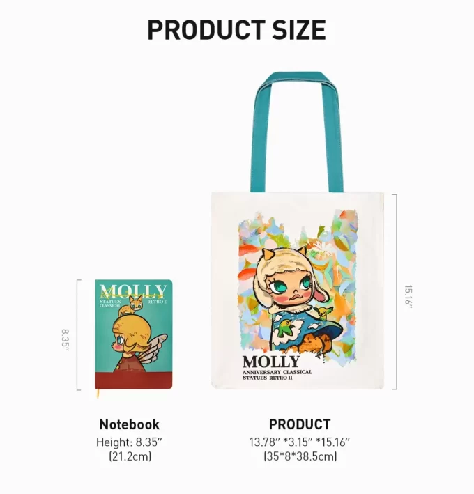 Estatuas de aniversario MOLLY, serie clásica retro 2, bolsa de lona