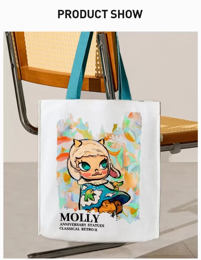 Estatuas de aniversario MOLLY, serie clásica retro 2, bolsa de lona