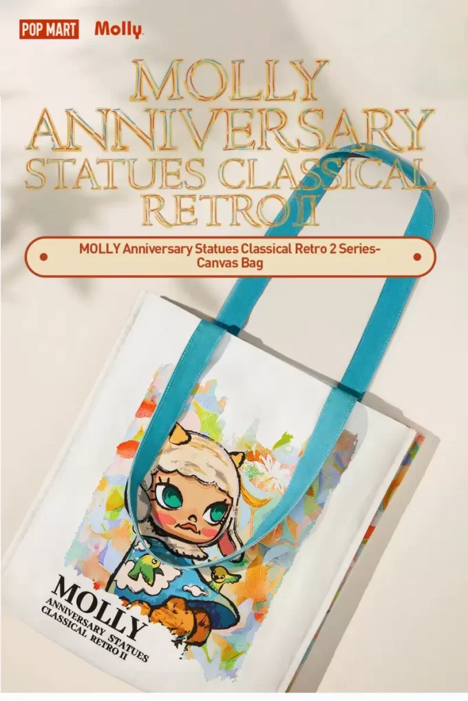 Estatuas de aniversario MOLLY, serie clásica retro 2, bolsa de lona