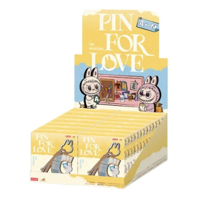Estuche sellado con alfiler Labubu para colgante de carta de amor (A-M) (14 cajas sorpresa)