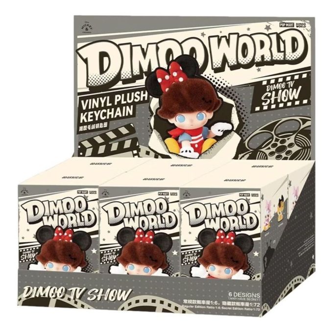 Estuche sellado con colgante de peluche de vinilo Disney Dimoo World (6 cajas sorpresa)